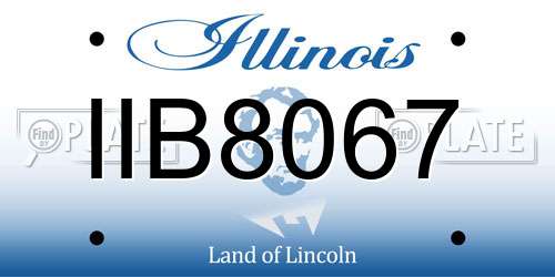 IIB8067 Illinois License Plate