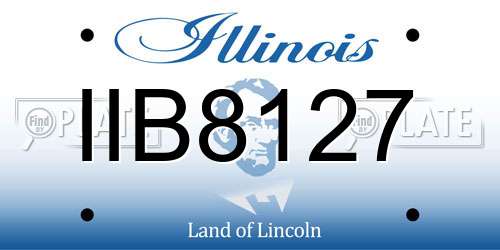 IIB8127 Illinois License Plate