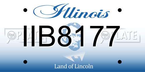 IIB8177 Illinois License Plate