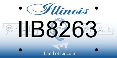 IIB8263 Illinois License Plate