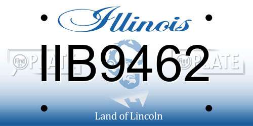 IIB9462 Illinois License Plate