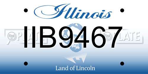 IIB9467 Illinois License Plate