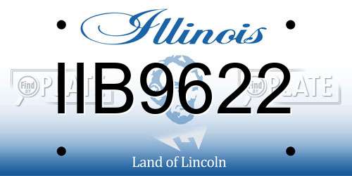 IIB9622 Illinois License Plate