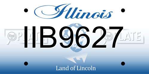 IIB9627 Illinois License Plate