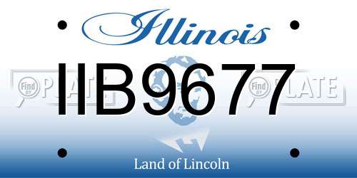 IIB9677 Illinois License Plate