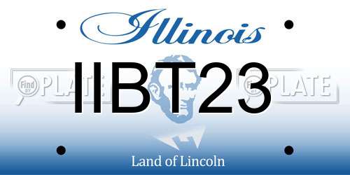 IIBT23 Illinois License Plate