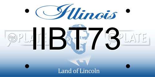 IIBT73 Illinois License Plate