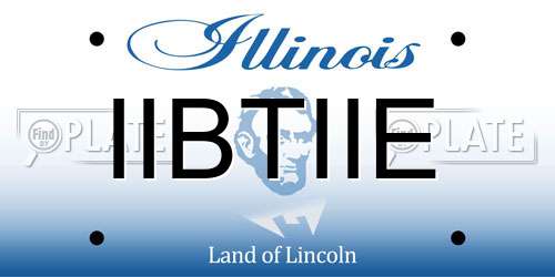 IIBTIIE Illinois License Plate