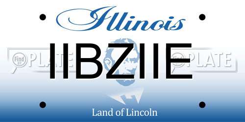 IIBZIIE Illinois License Plate