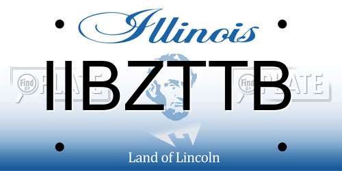 IIBZTTB Illinois License Plate