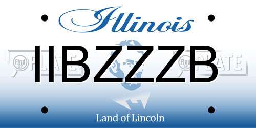 IIBZZZB Illinois License Plate