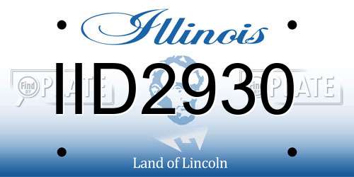 IID2930 Illinois License Plate