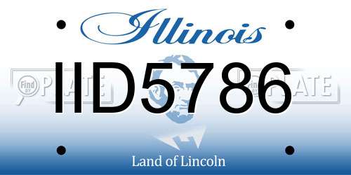 IID5786 Illinois License Plate