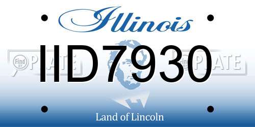 IID7930 Illinois License Plate