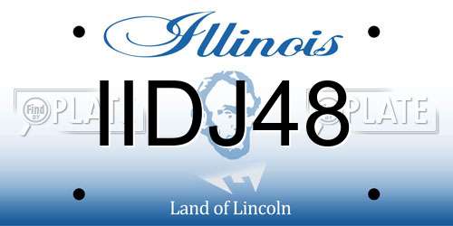 IIDJ48 Illinois License Plate