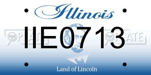 IIE0713 Illinois License Plate