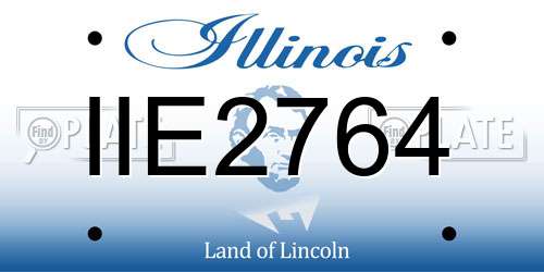 IIE2764 Illinois License Plate
