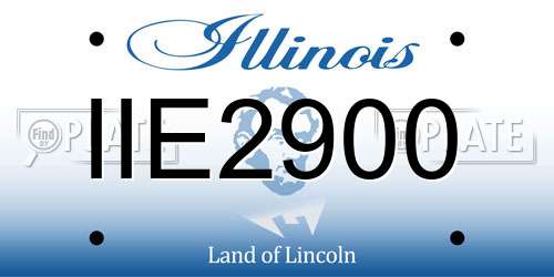 IIE2900 Illinois License Plate