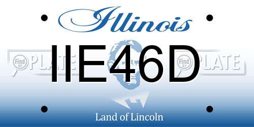 IIE46D Illinois License Plate