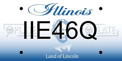 IIE46Q Illinois License Plate