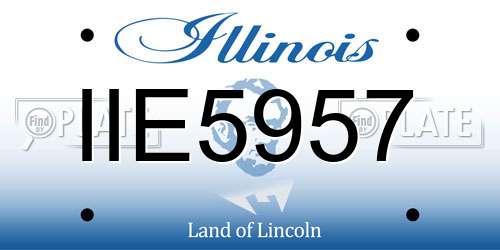 IIE5957 Illinois License Plate