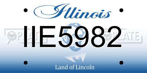 IIE5982 Illinois License Plate