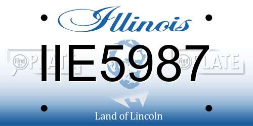 IIE5987 Illinois License Plate