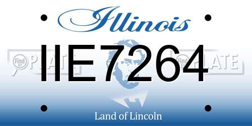 IIE7264 Illinois License Plate