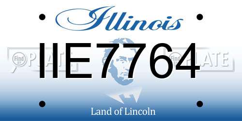 IIE7764 Illinois License Plate