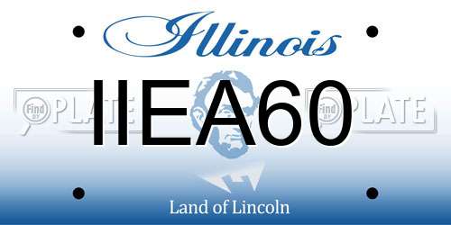 IIEA60 Illinois License Plate