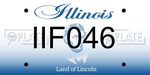 IIF046 Illinois License Plate