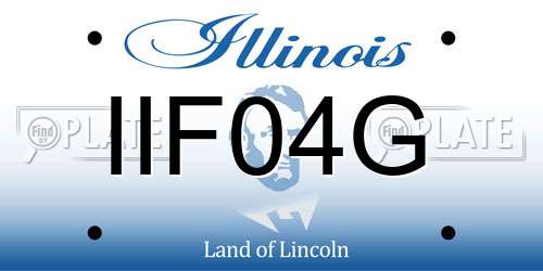 IIF04G Illinois License Plate