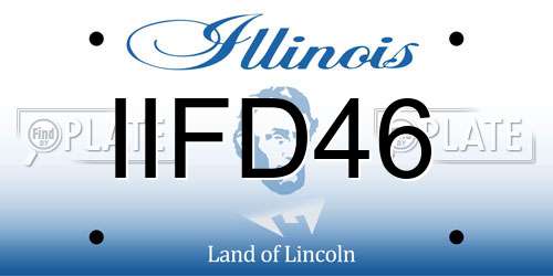 IIFD46 Illinois License Plate