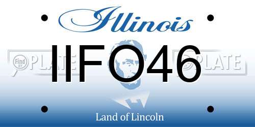 IIFO46 Illinois License Plate
