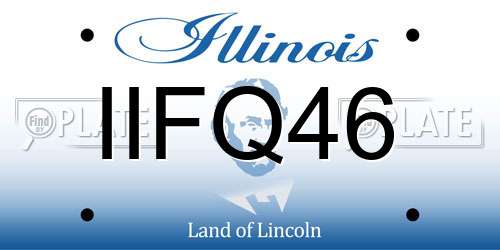 IIFQ46 Illinois License Plate
