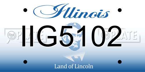 IIG5102 Illinois License Plate