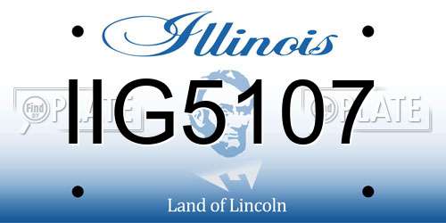 IIG5107 Illinois License Plate