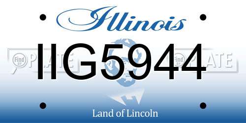 IIG5944 Illinois License Plate