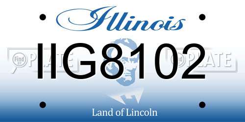 IIG8102 Illinois License Plate