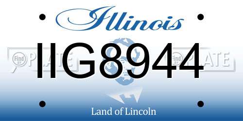 IIG8944 Illinois License Plate
