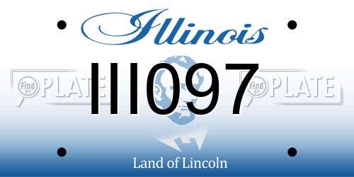 III097 Illinois License Plate
