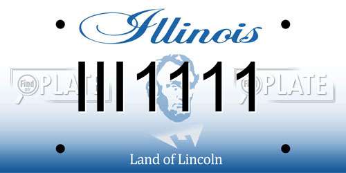 III1111 Illinois License Plate