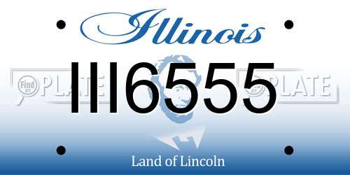 III6555 Illinois License Plate