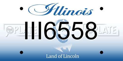 III6558 Illinois License Plate