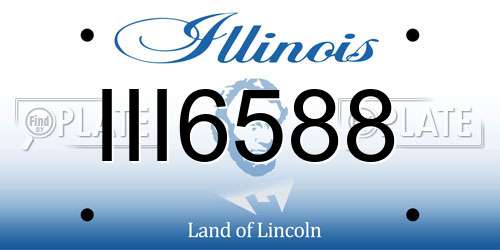 III6588 Illinois License Plate