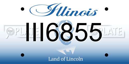 III6855 Illinois License Plate