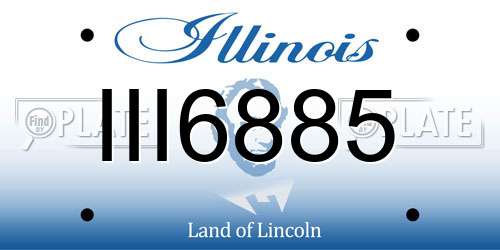 III6885 Illinois License Plate