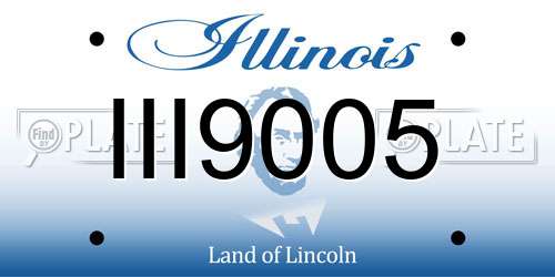 III9005 Illinois License Plate