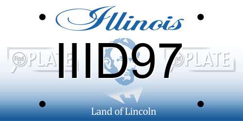 IIID97 Illinois License Plate