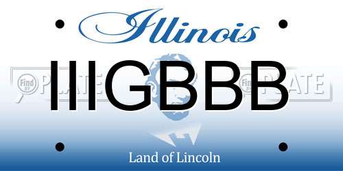 IIIGBBB Illinois License Plate